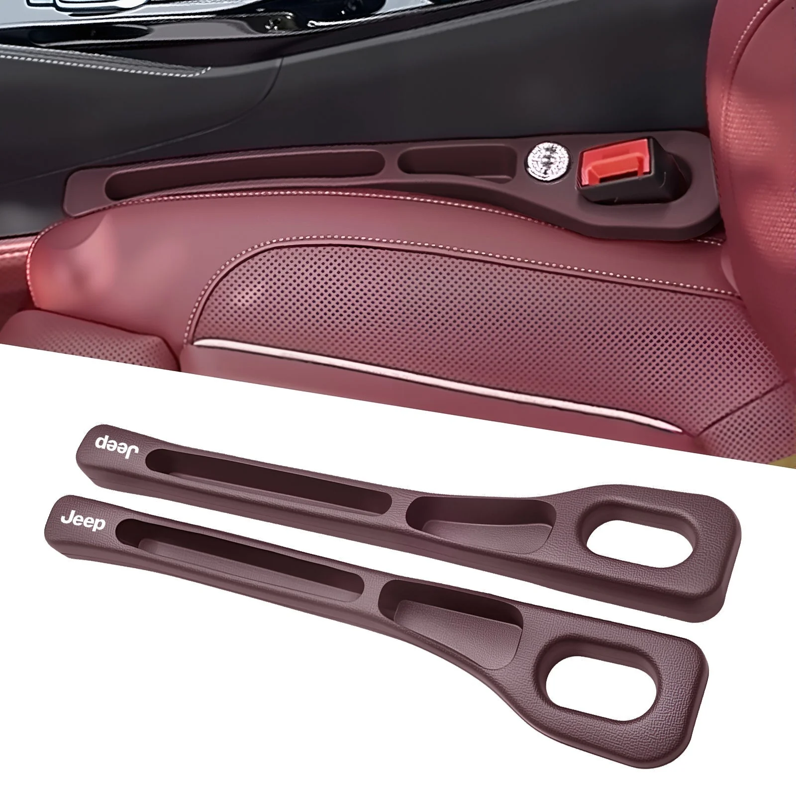 Eptchn Car Seats Gap Filler Dual with Belt Slot - Image 105