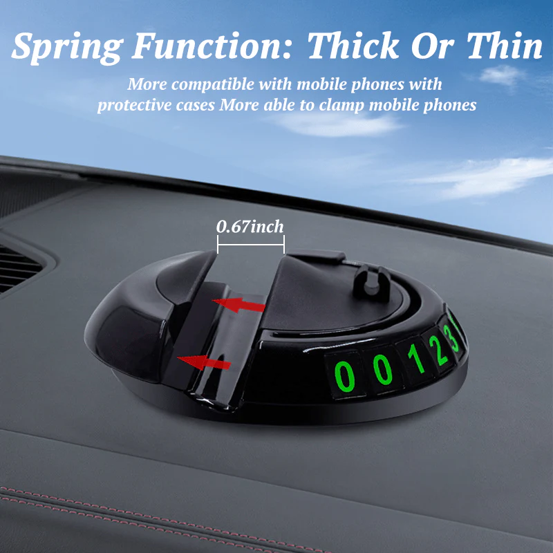 Woyuosn Multifunction Car Mat with Phone Holder Hidden Number Plate - Image 7